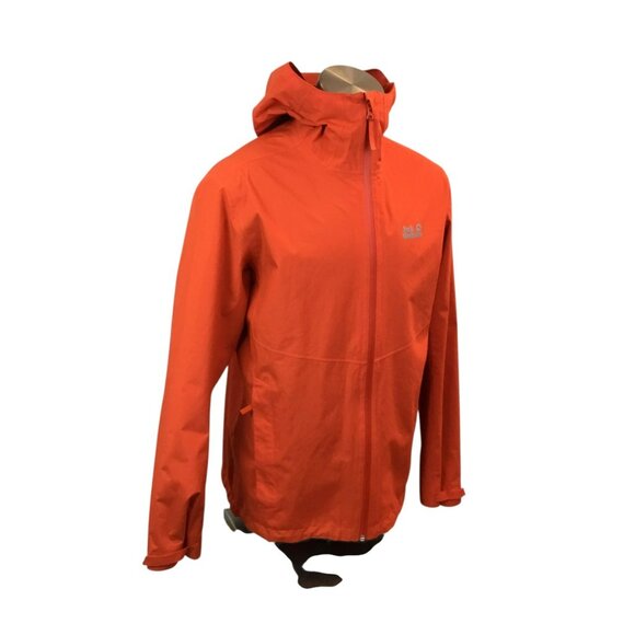 Jack Wolfskin Mens Medium Texapore Ecosphere Waterproof Hooded Jacket Orange - Picture 6 of 11
